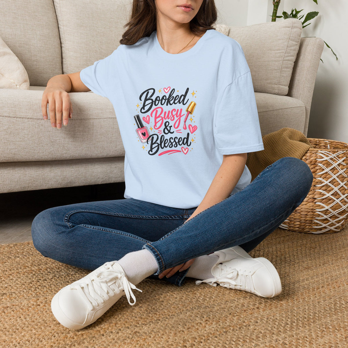 Booked Busy & Blessed Tee