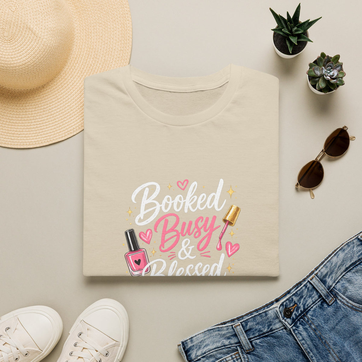 Booked Busy & Blessed Tee