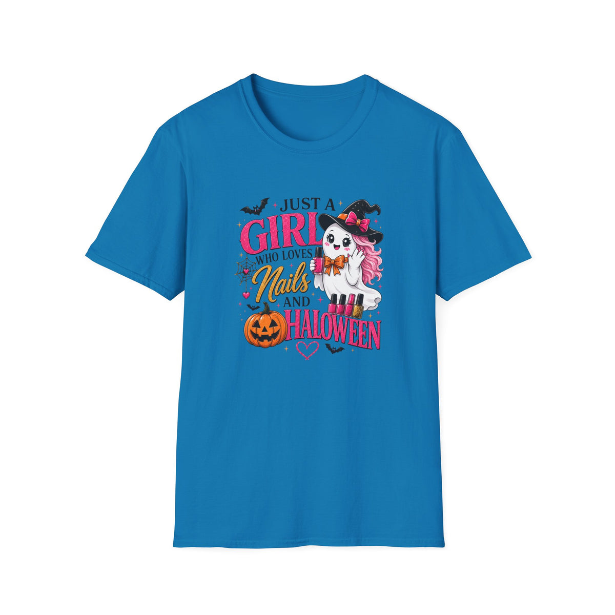 "Just a Girl Who Loves Nails and Halloween" Tee
