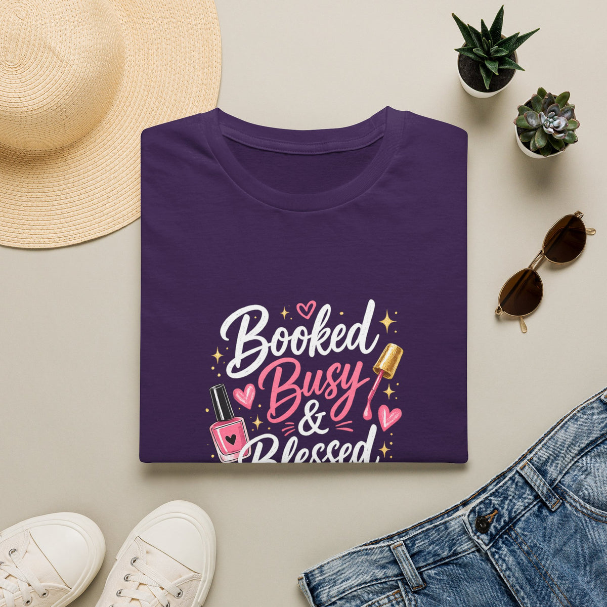 Booked Busy & Blessed Tee