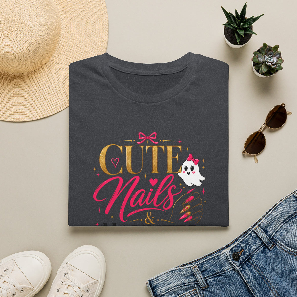 Cute Nails haunted vibes Tee