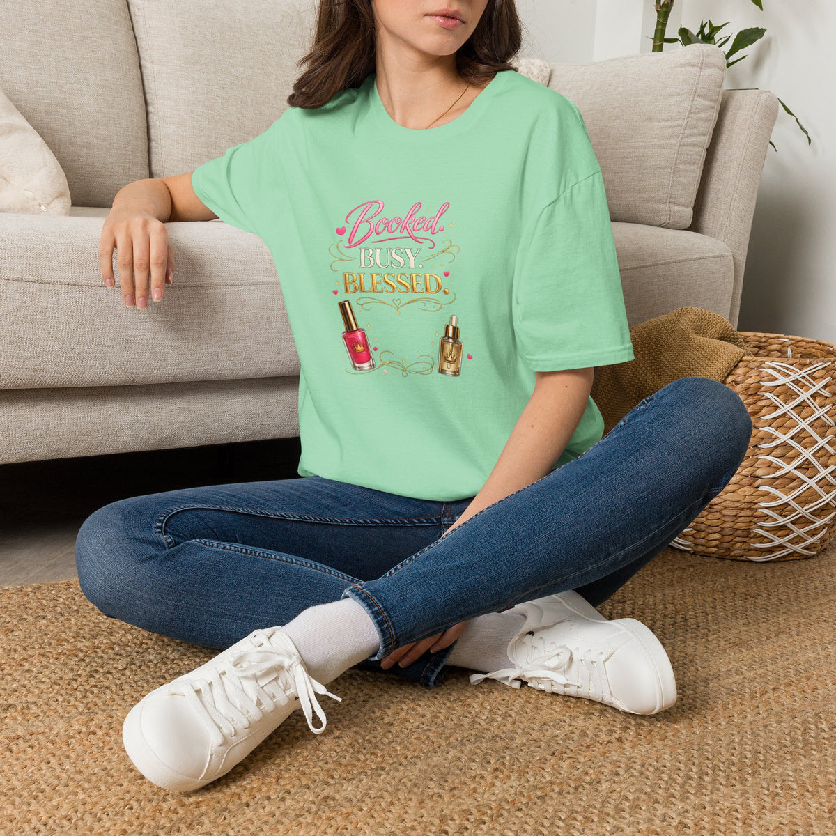 Booked Busy Blessed Tee