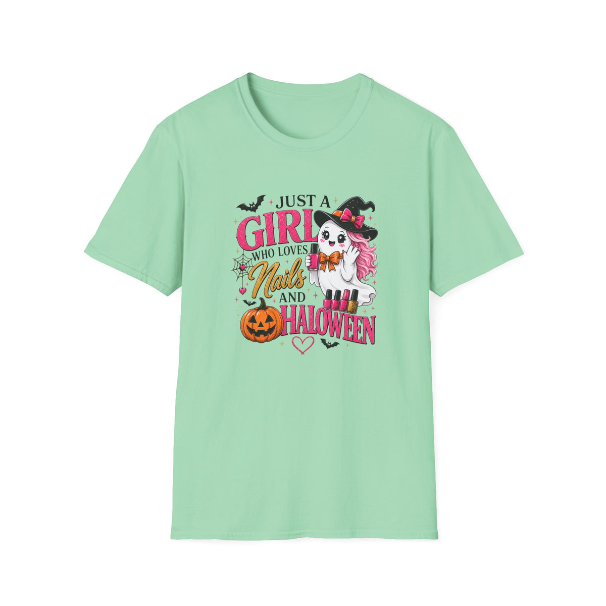 "Just a Girl Who Loves Nails and Halloween" Tee