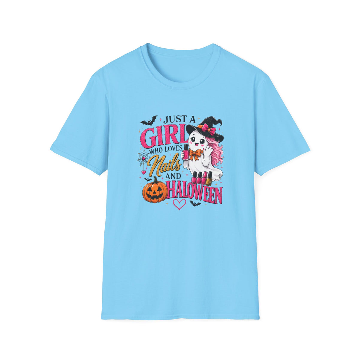 "Just a Girl Who Loves Nails and Halloween" Tee