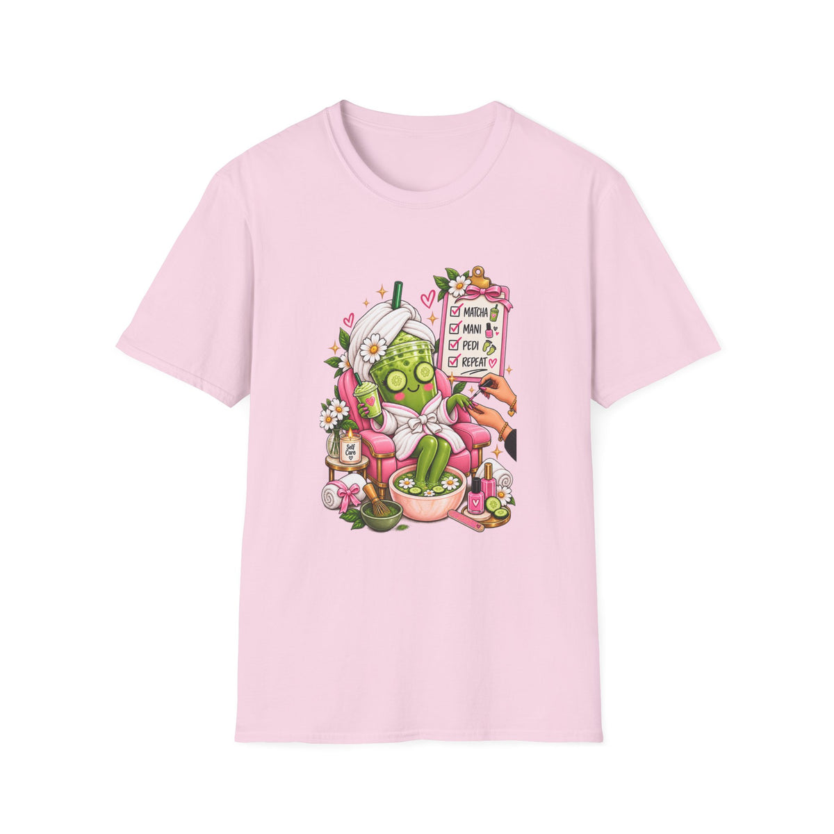 "Matcha, Mani, Pedi, Repeat" Relaxing Self-Care Tee