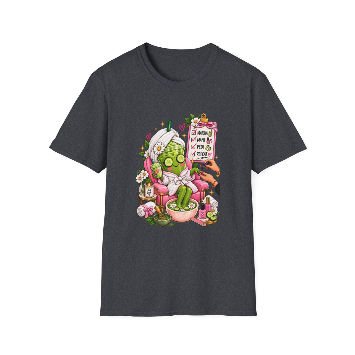 "Matcha, Mani, Pedi, Repeat" Relaxing Self-Care Tee