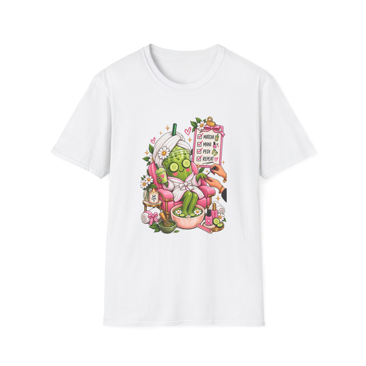 "Matcha, Mani, Pedi, Repeat" Relaxing Self-Care Tee