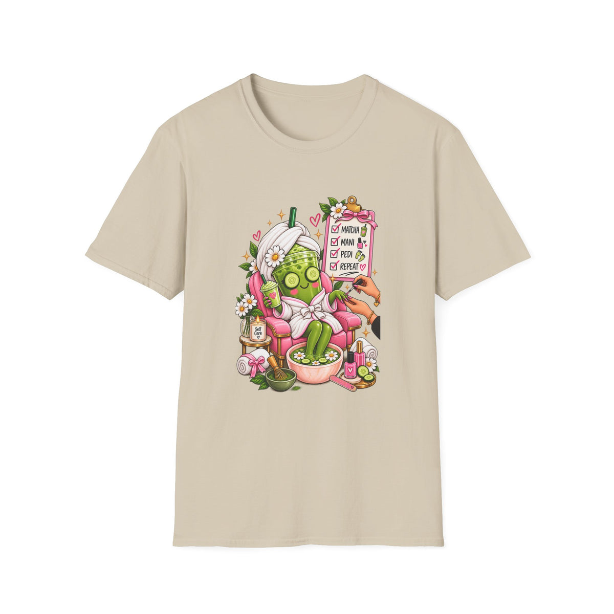 "Matcha, Mani, Pedi, Repeat" Relaxing Self-Care Tee