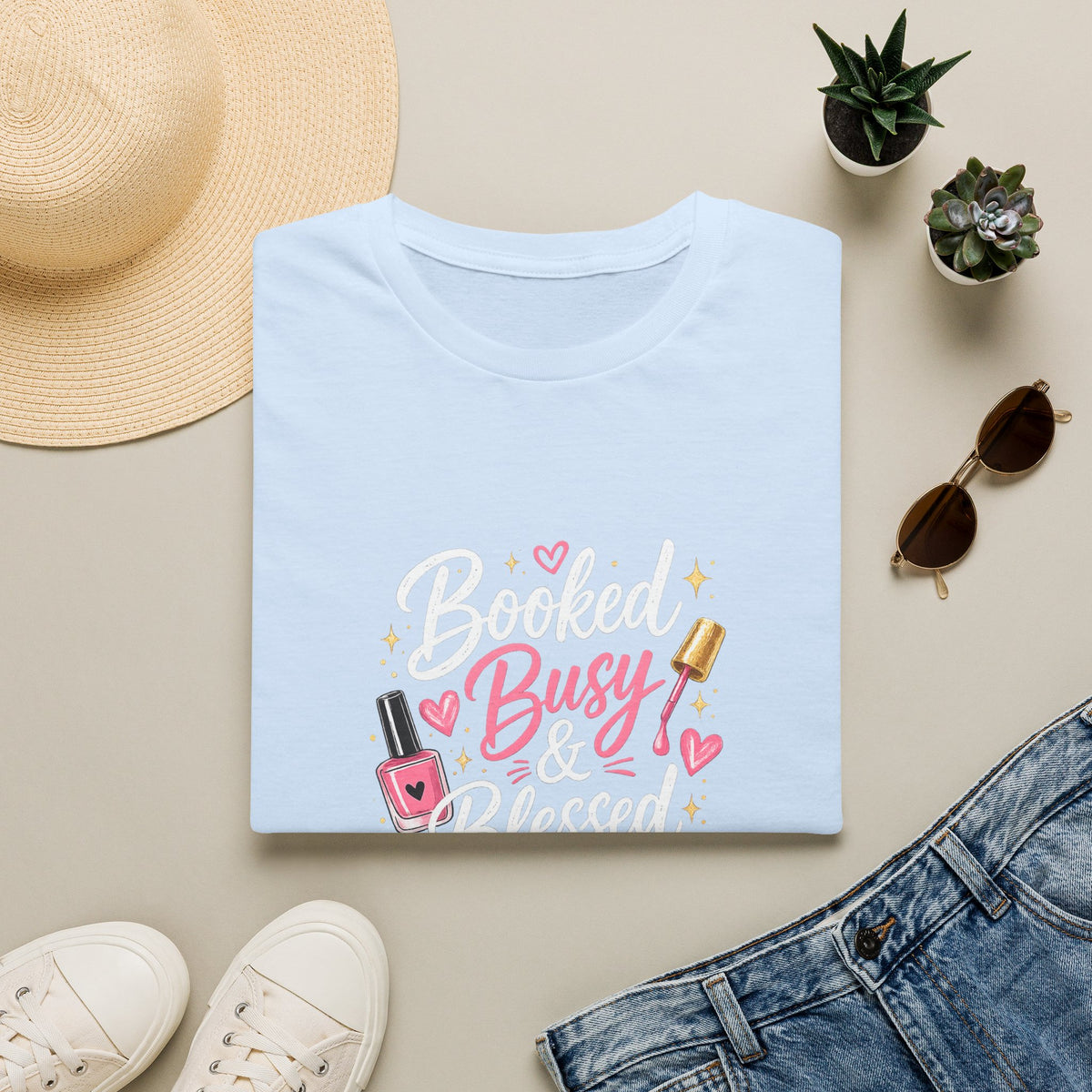 Booked Busy & Blessed Tee