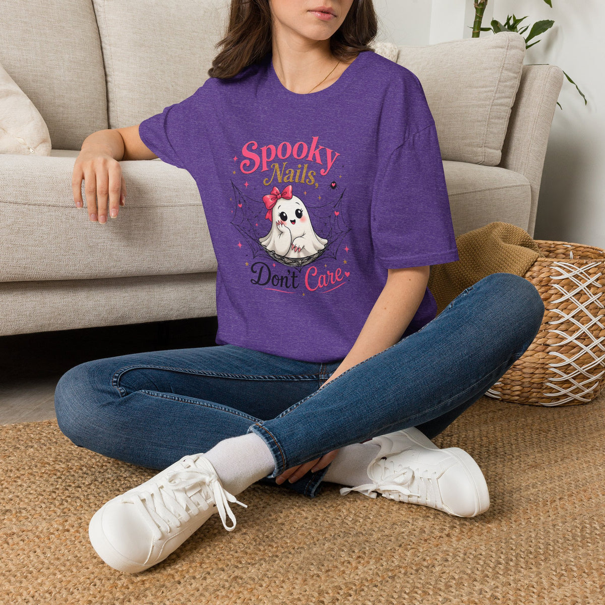 Spooky Nails Cute Ghost Tee