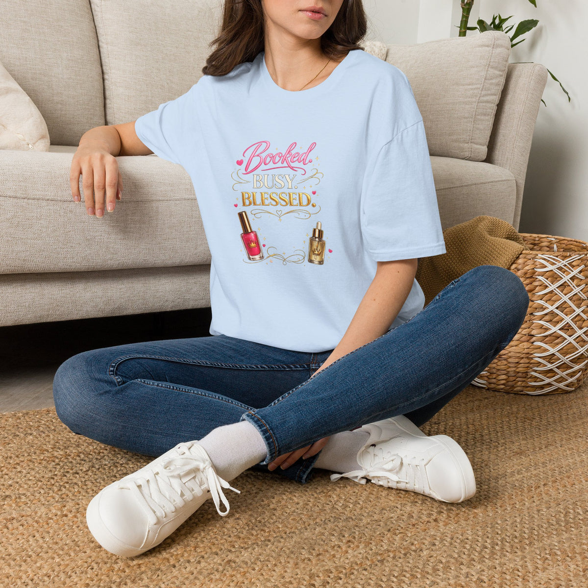 Booked Busy Blessed Tee