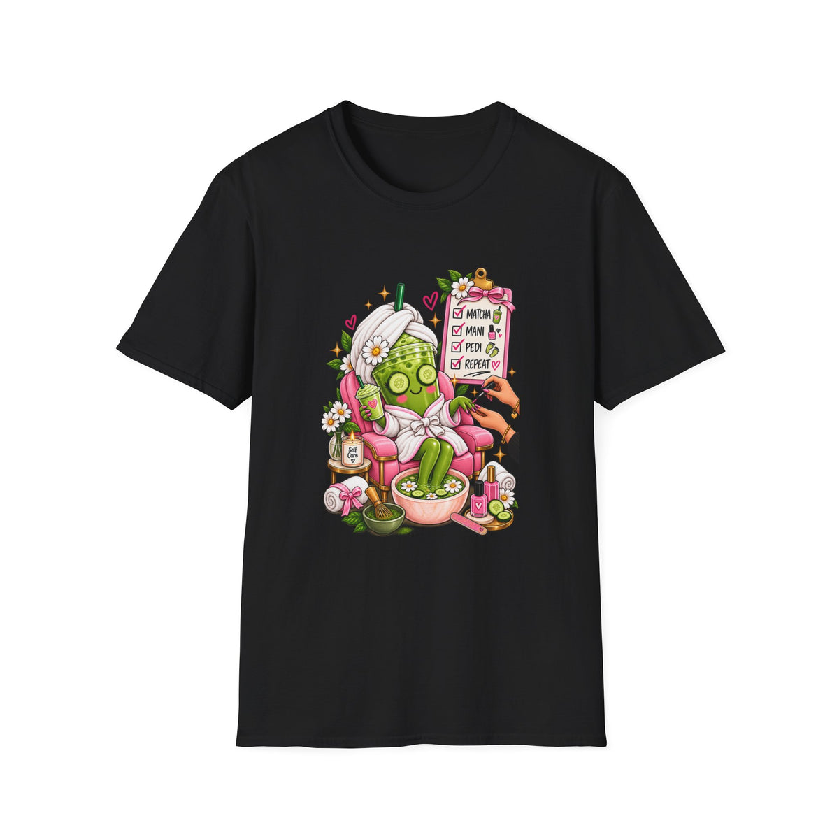 "Matcha, Mani, Pedi, Repeat" Relaxing Self-Care Tee