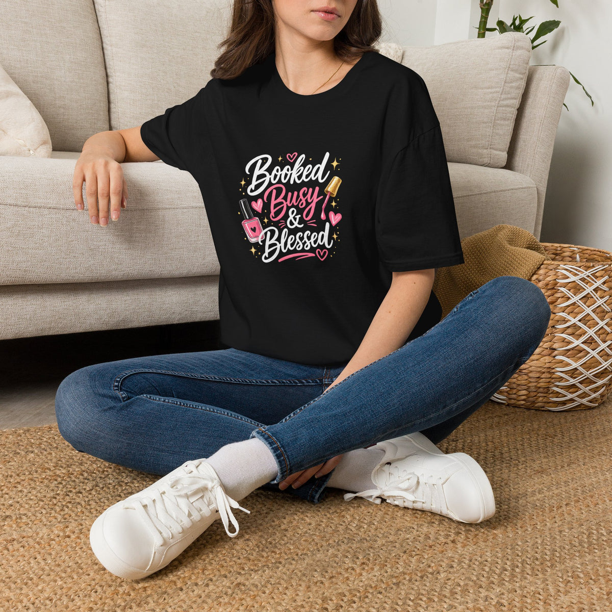 Booked Busy & Blessed Tee