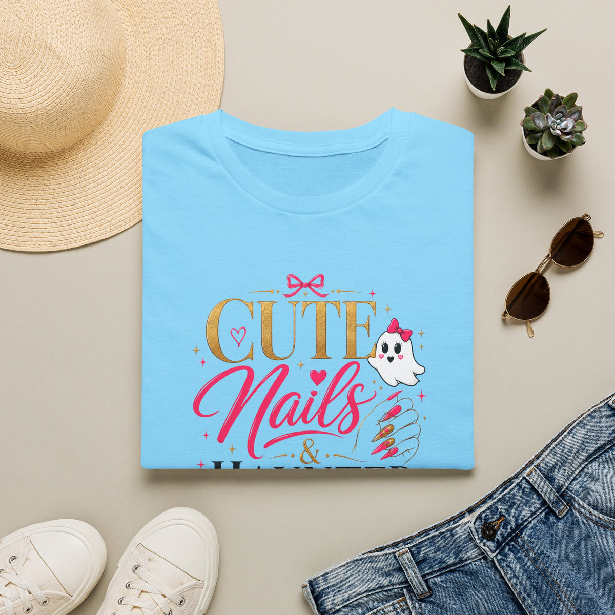 Cute Nails haunted vibes Tee