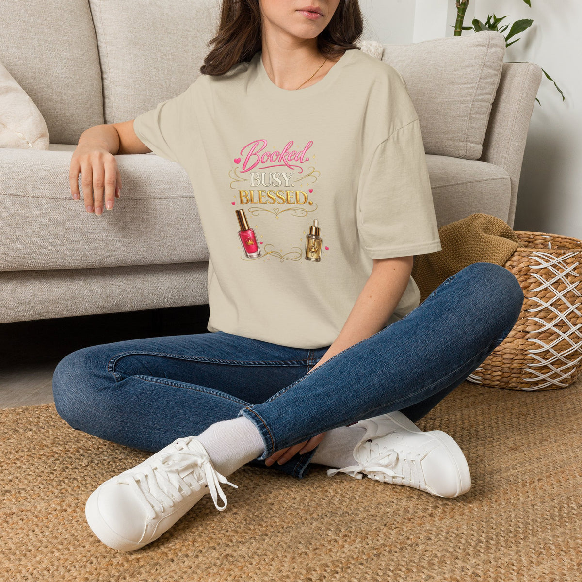 Booked Busy Blessed Tee