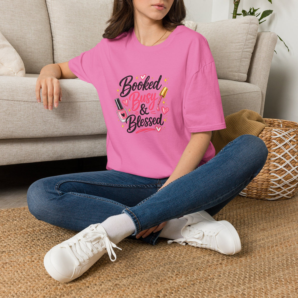 Booked Busy & Blessed Tee
