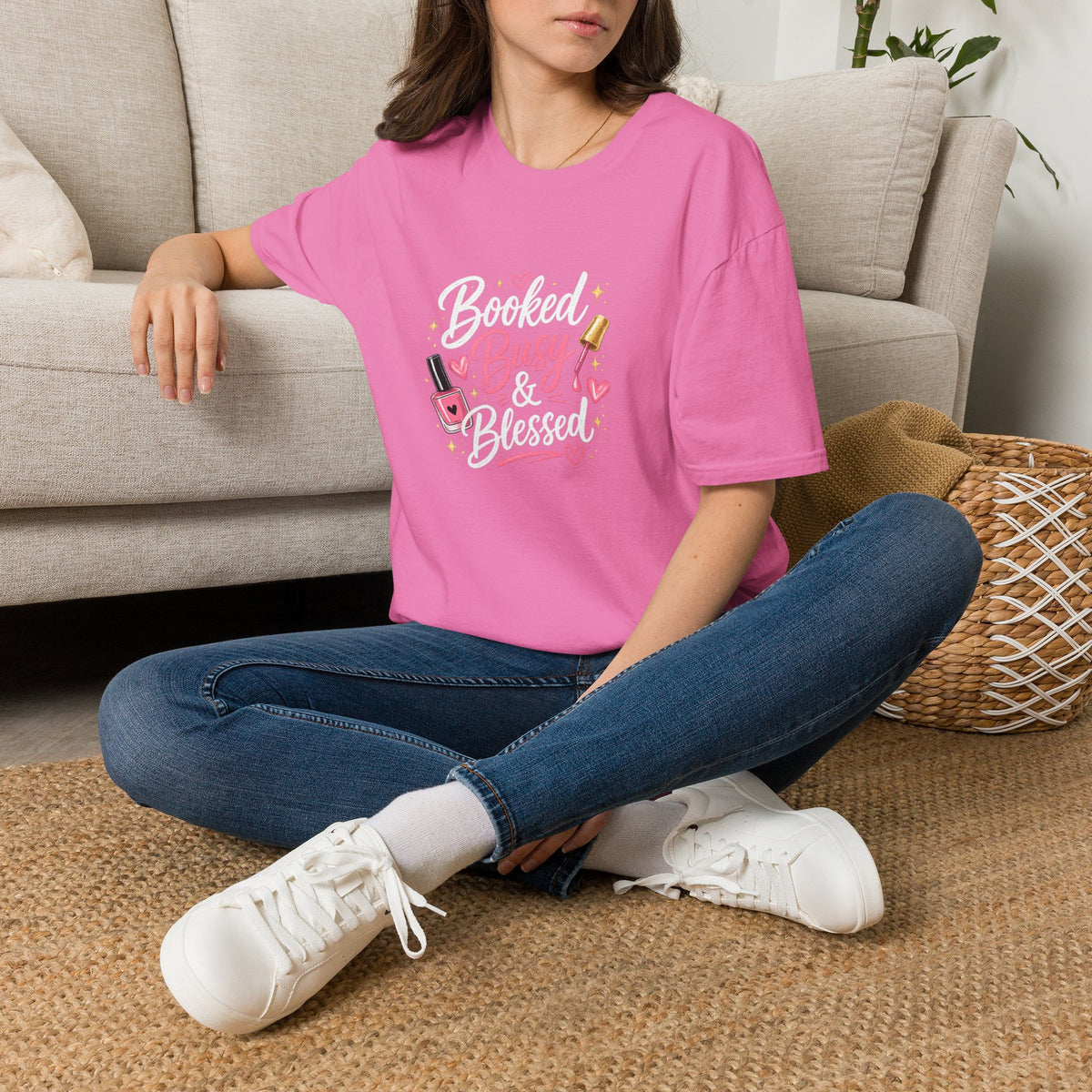 Booked Busy & Blessed Tee
