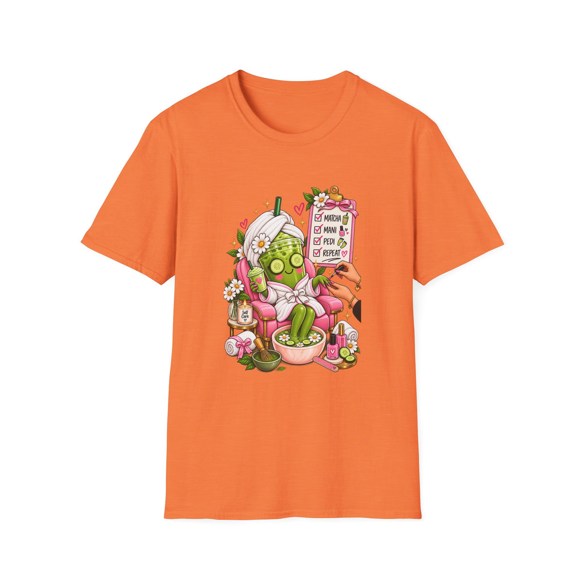 "Matcha, Mani, Pedi, Repeat" Relaxing Self-Care Tee
