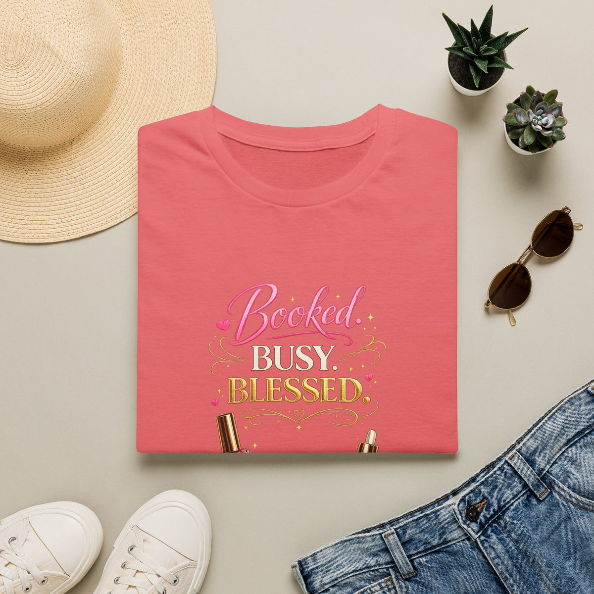 Booked Busy Blessed Tee