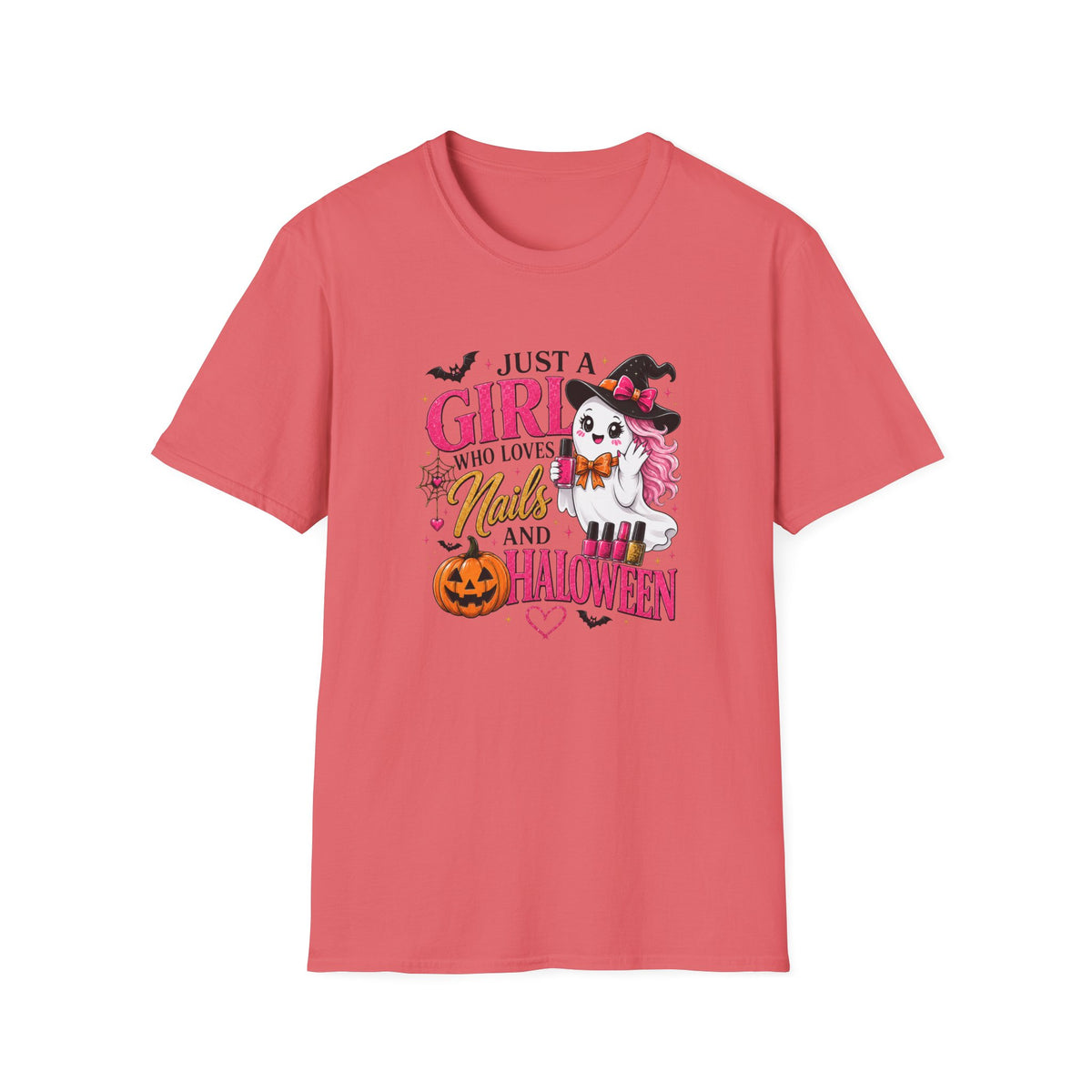 "Just a Girl Who Loves Nails and Halloween" Tee