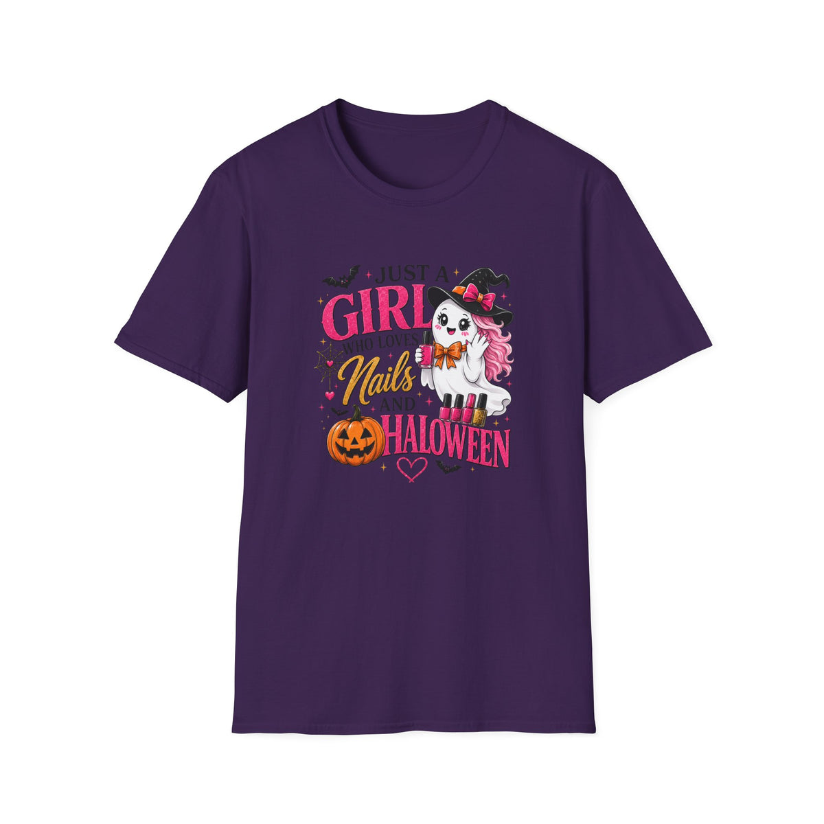 "Just a Girl Who Loves Nails and Halloween" Tee