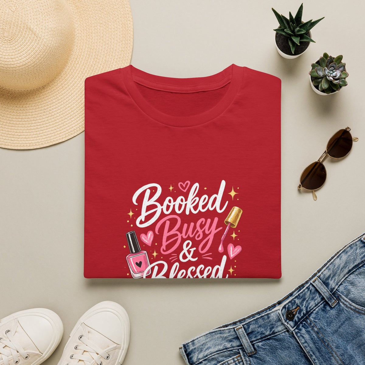 Booked Busy & Blessed Tee