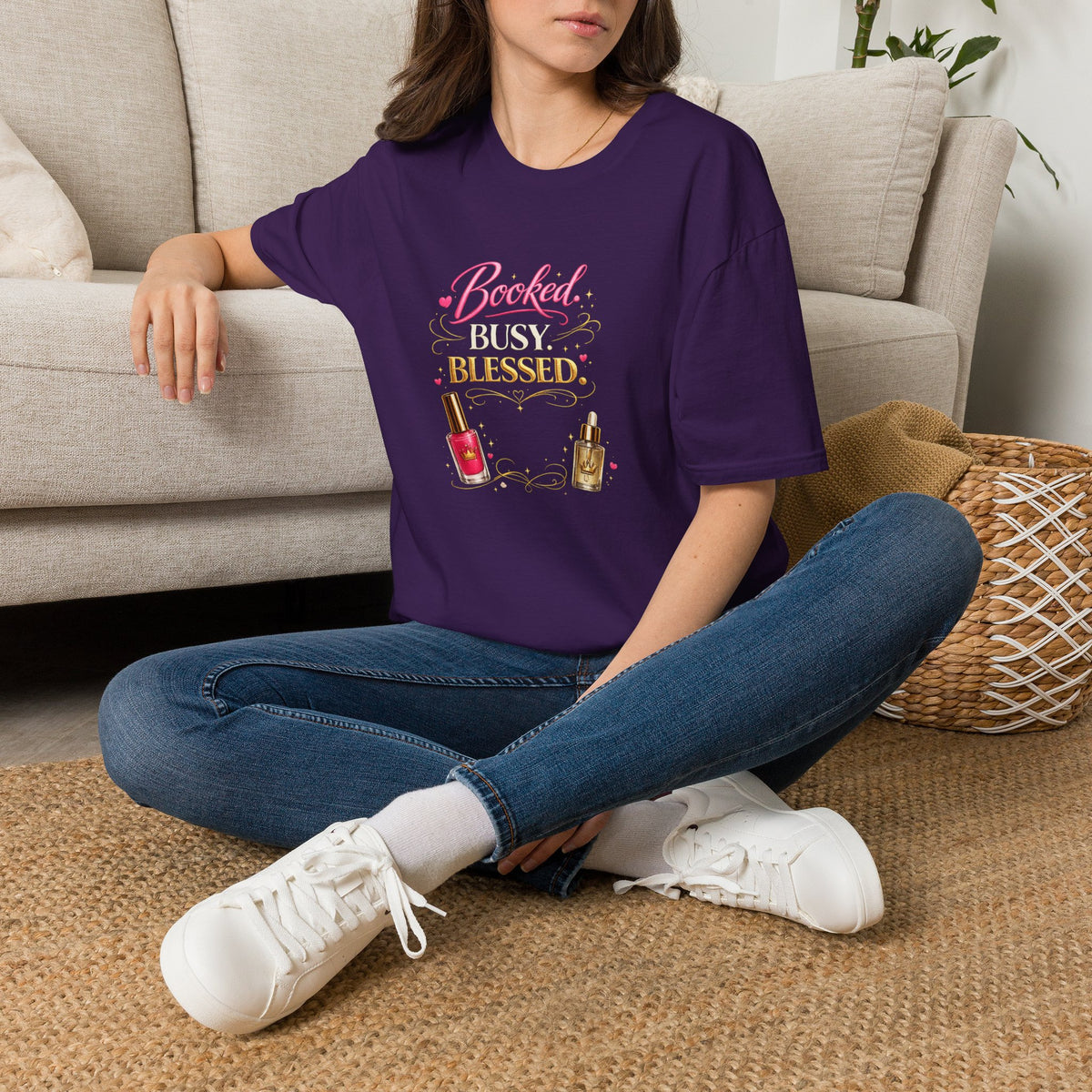 Booked Busy Blessed Tee
