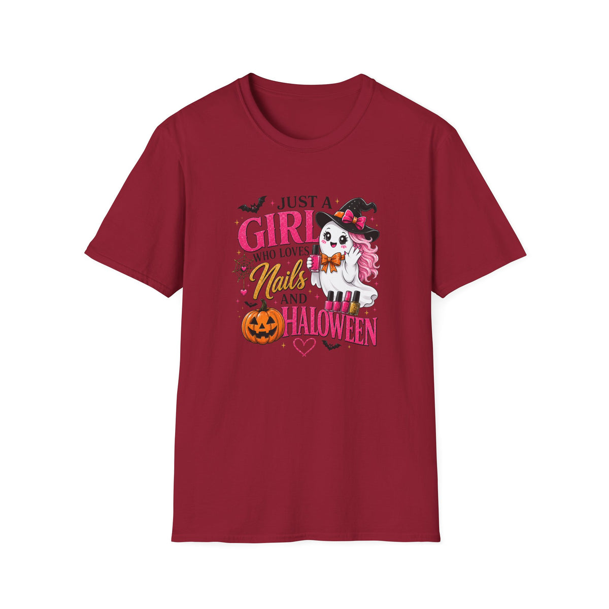 "Just a Girl Who Loves Nails and Halloween" Tee