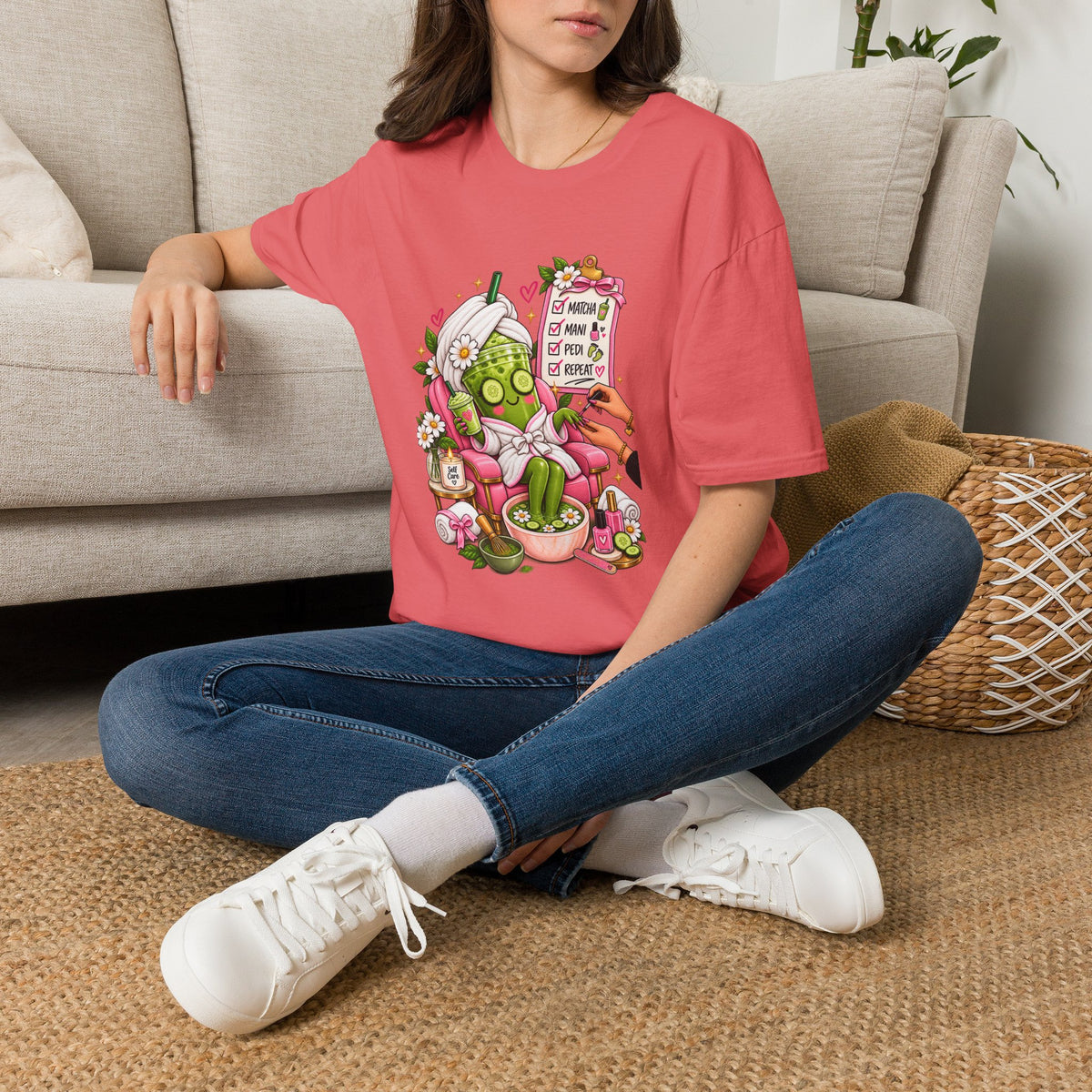 "Matcha, Mani, Pedi, Repeat" Relaxing Self-Care Tee