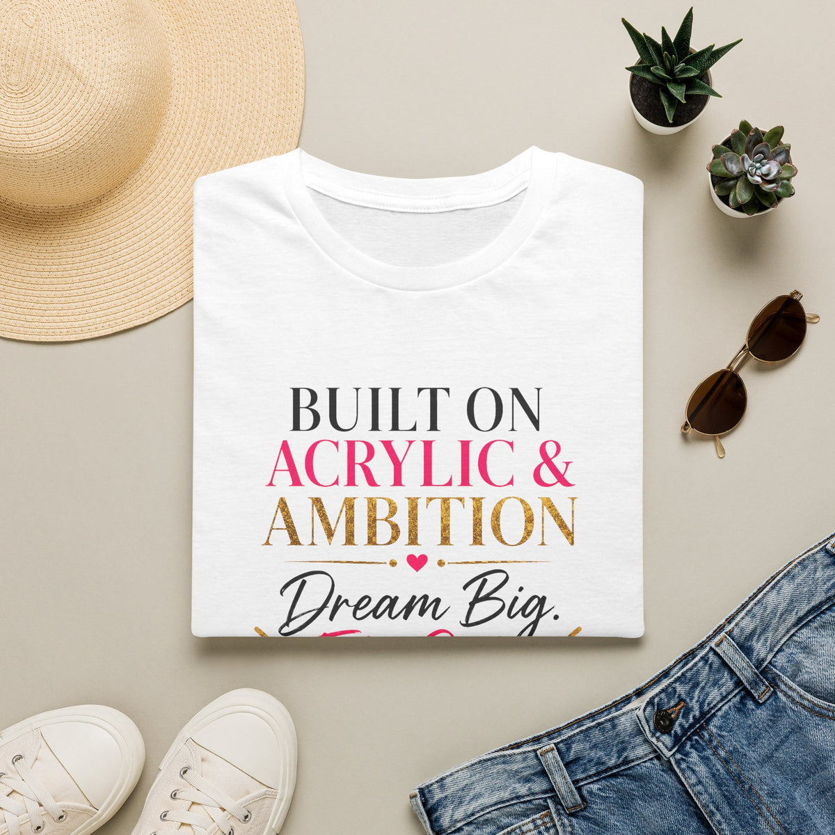 Built on Acrylic & Ambition Tee