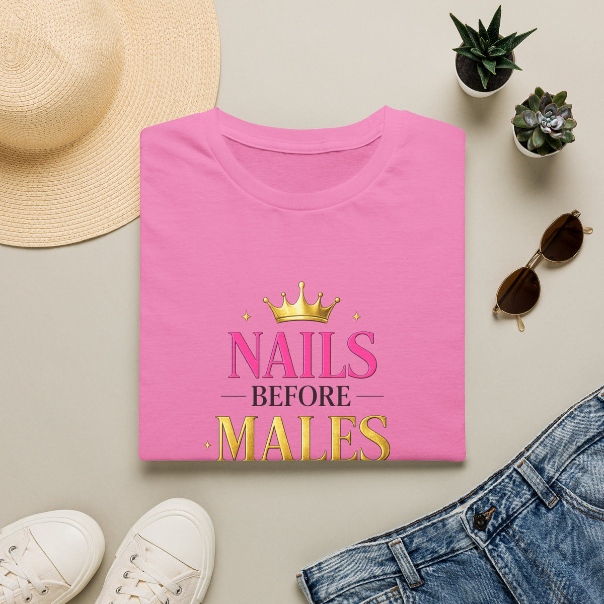 Nails Before Males Tee