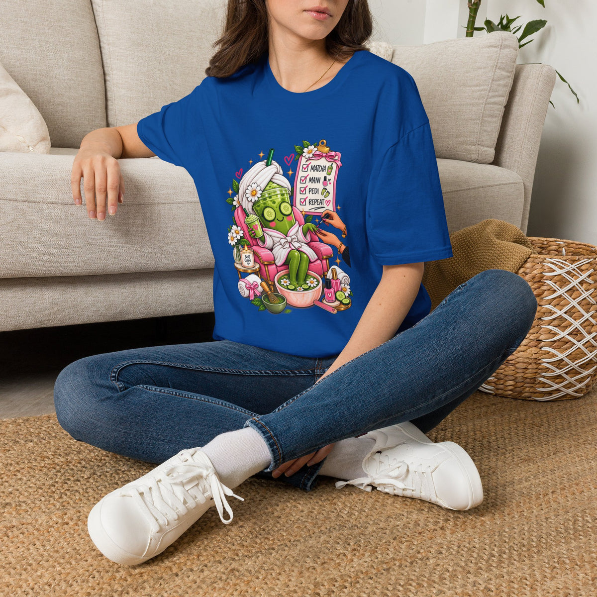 "Matcha, Mani, Pedi, Repeat" Relaxing Self-Care Tee