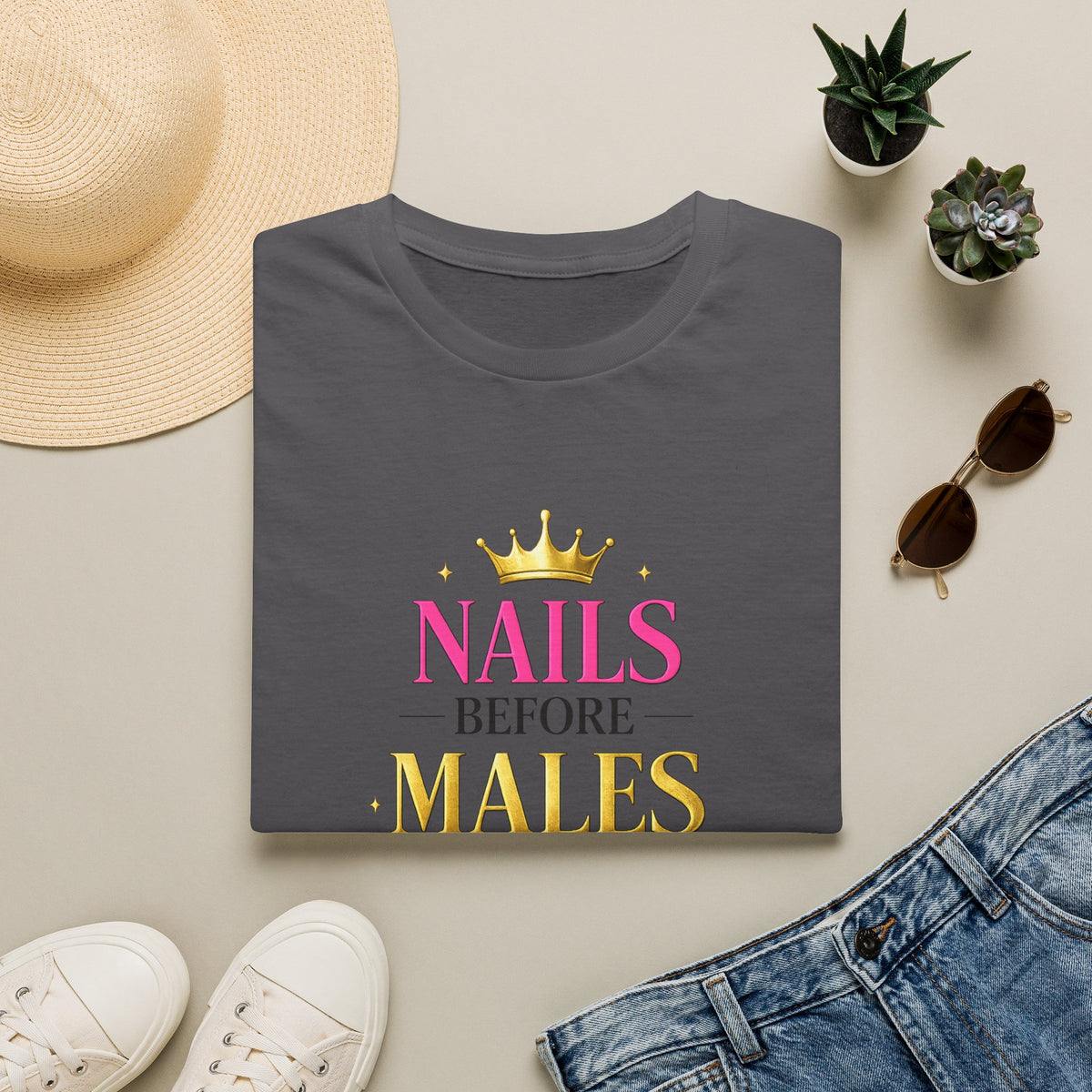 Nails Before Males Tee
