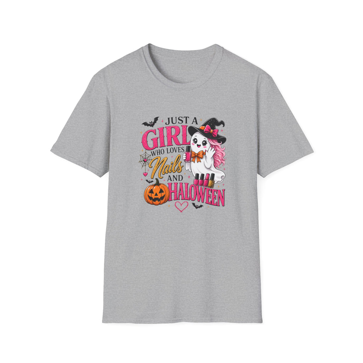 "Just a Girl Who Loves Nails and Halloween" Tee