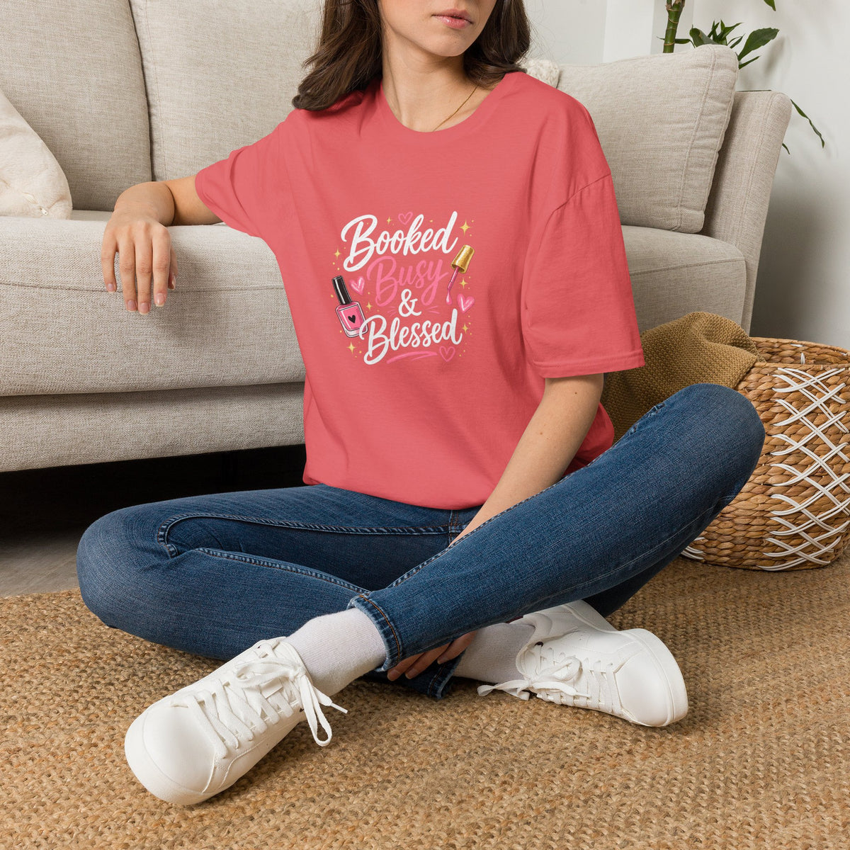 Booked Busy & Blessed Tee