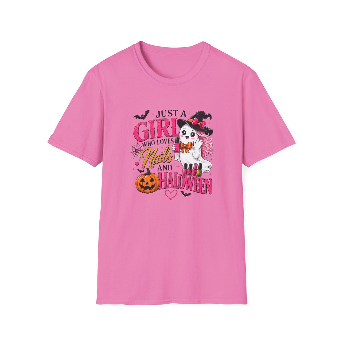 "Just a Girl Who Loves Nails and Halloween" Tee