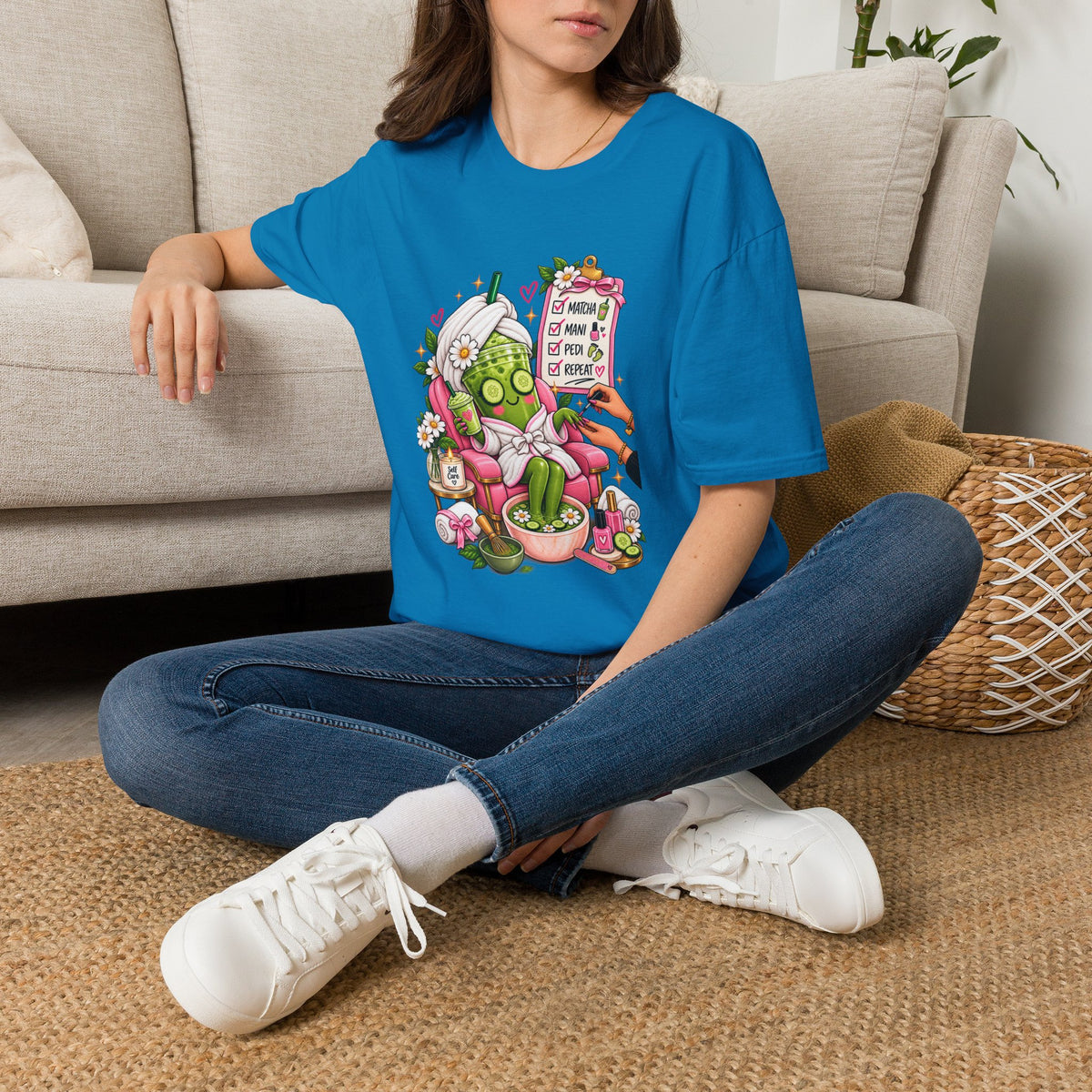 "Matcha, Mani, Pedi, Repeat" Relaxing Self-Care Tee