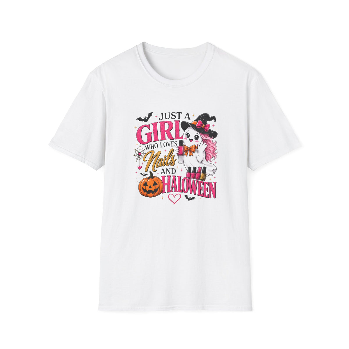 "Just a Girl Who Loves Nails and Halloween" Tee