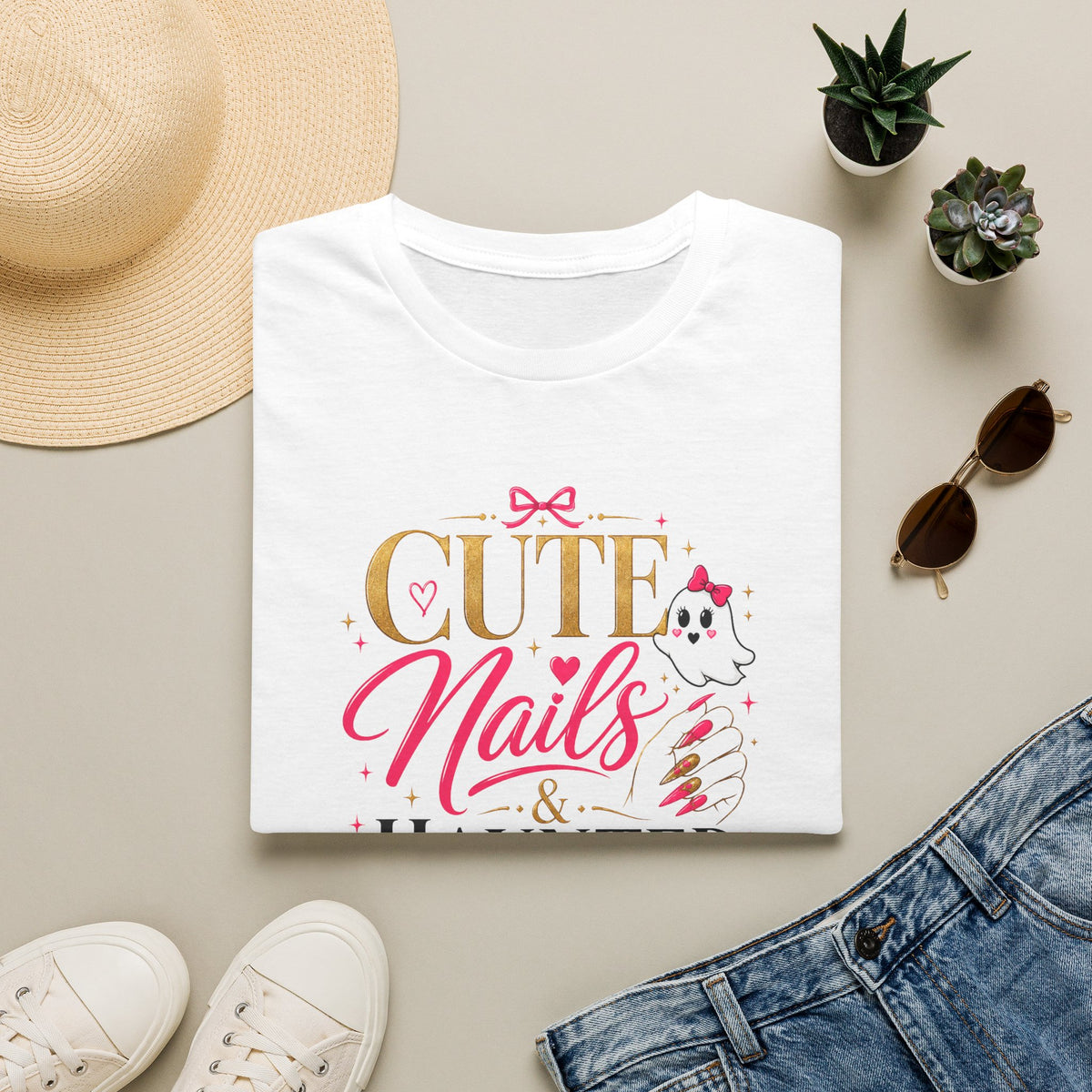 Cute Nails haunted vibes Tee