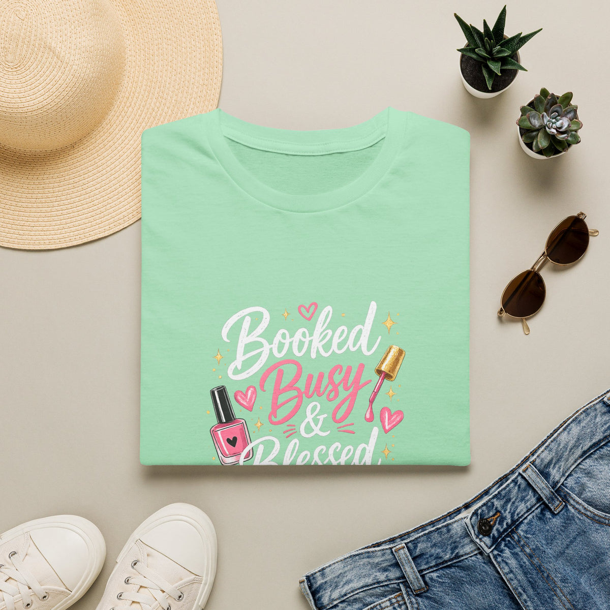 Booked Busy & Blessed Tee