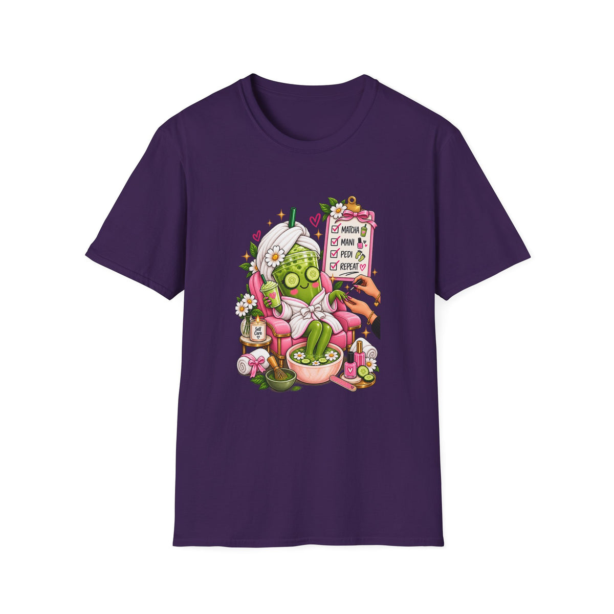 "Matcha, Mani, Pedi, Repeat" Relaxing Self-Care Tee