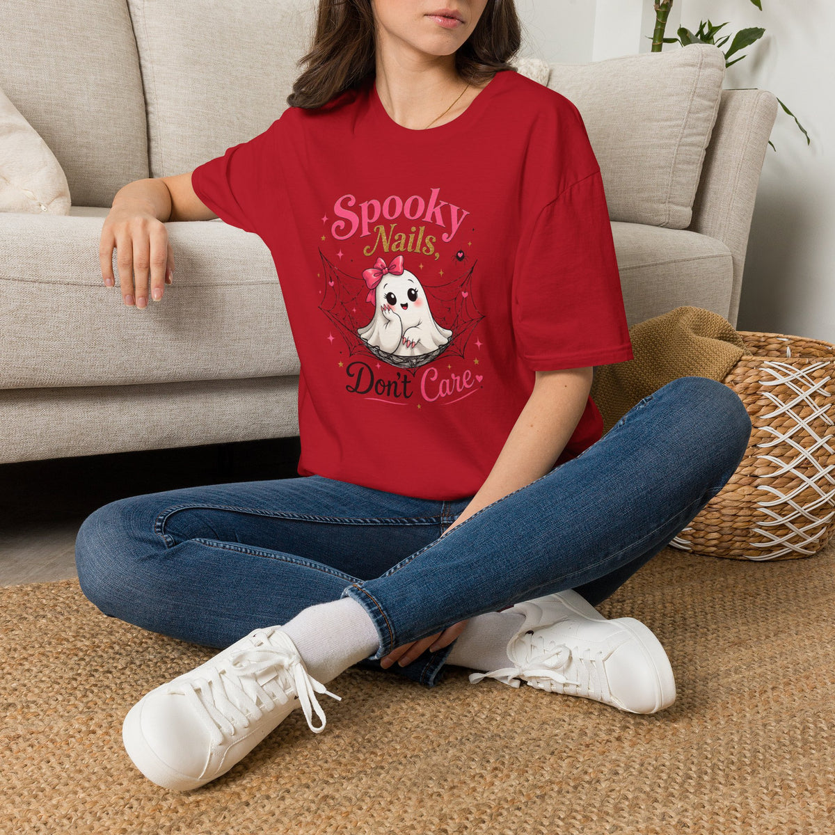 Spooky Nails Cute Ghost Tee