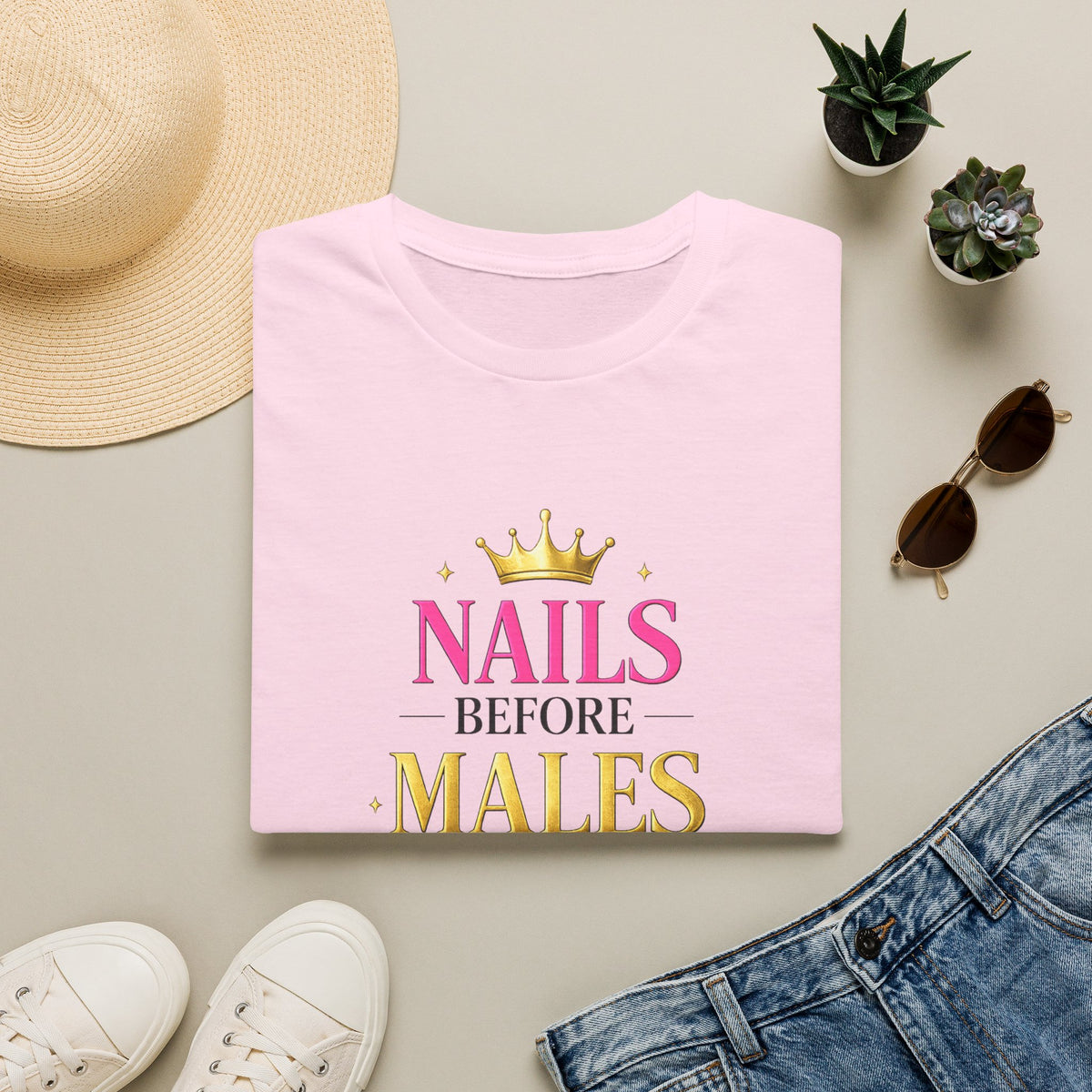 Nails Before Males Tee