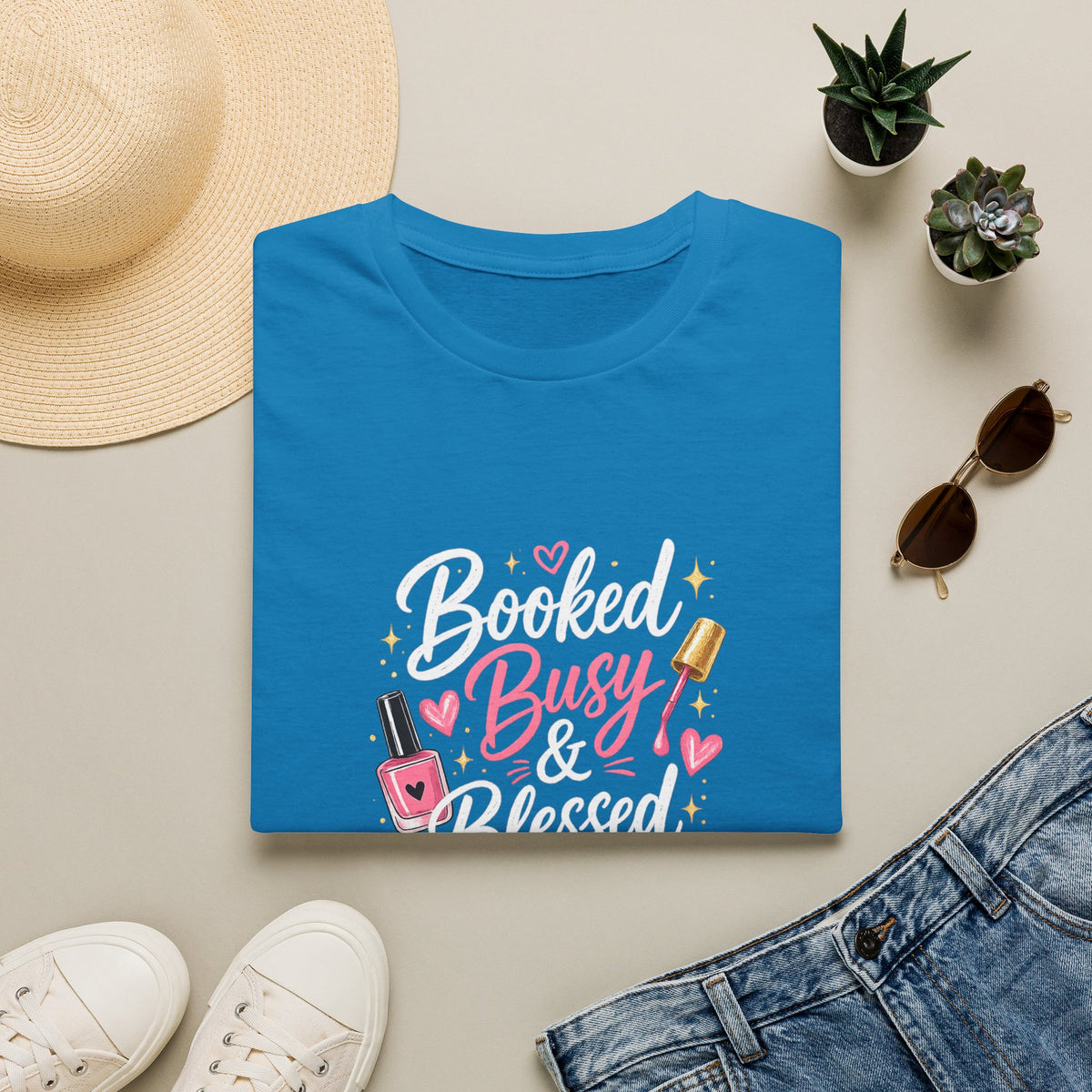 Booked Busy & Blessed Tee