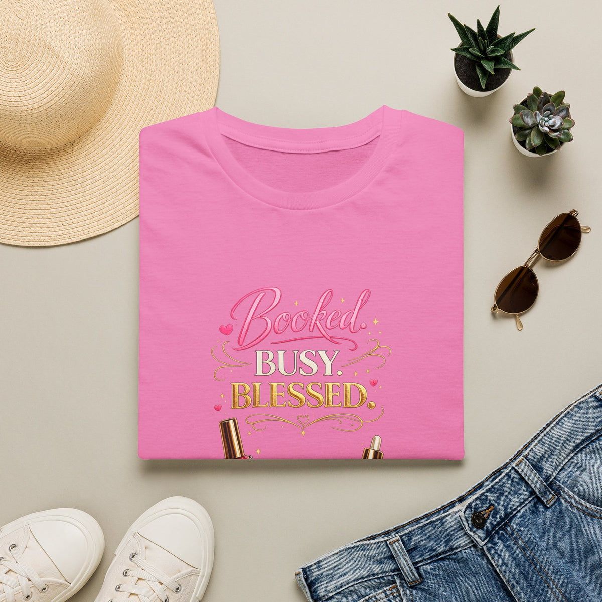 Booked Busy Blessed Tee