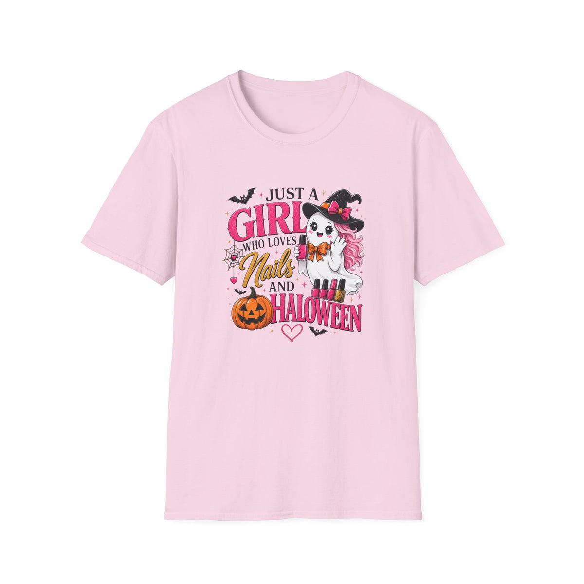 "Just a Girl Who Loves Nails and Halloween" Tee