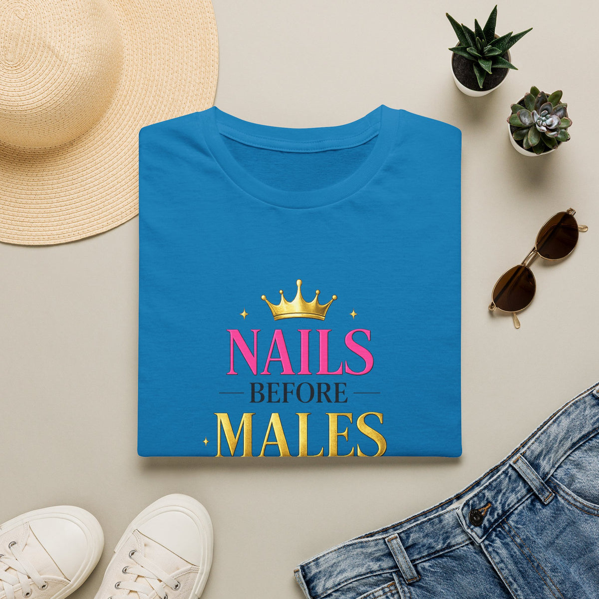Nails Before Males Tee