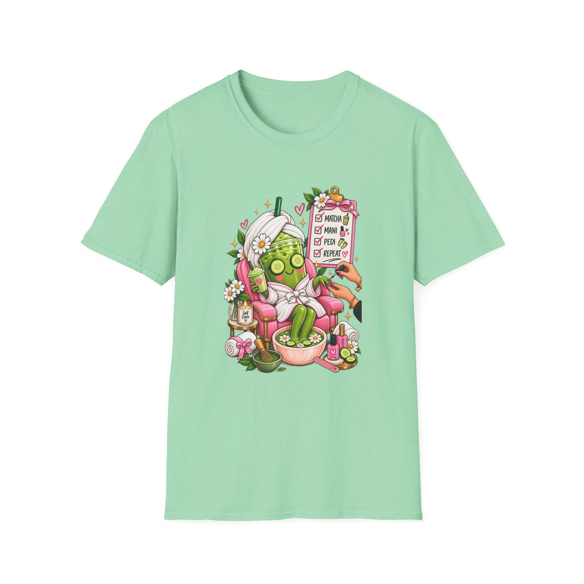 "Matcha, Mani, Pedi, Repeat" Relaxing Self-Care Tee
