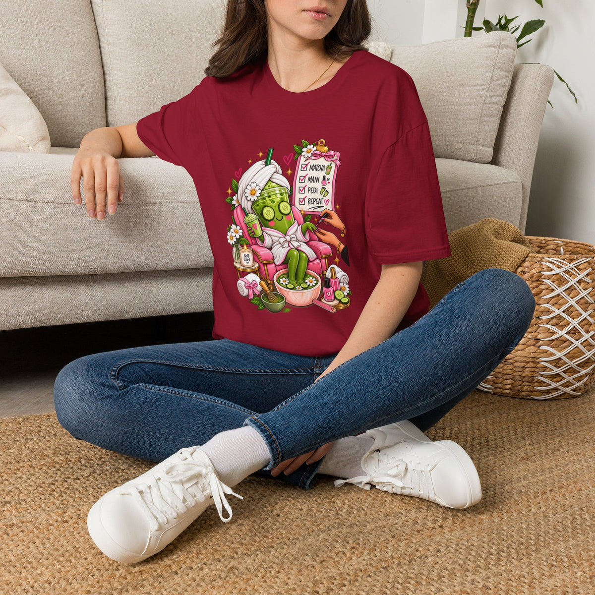 "Matcha, Mani, Pedi, Repeat" Relaxing Self-Care Tee