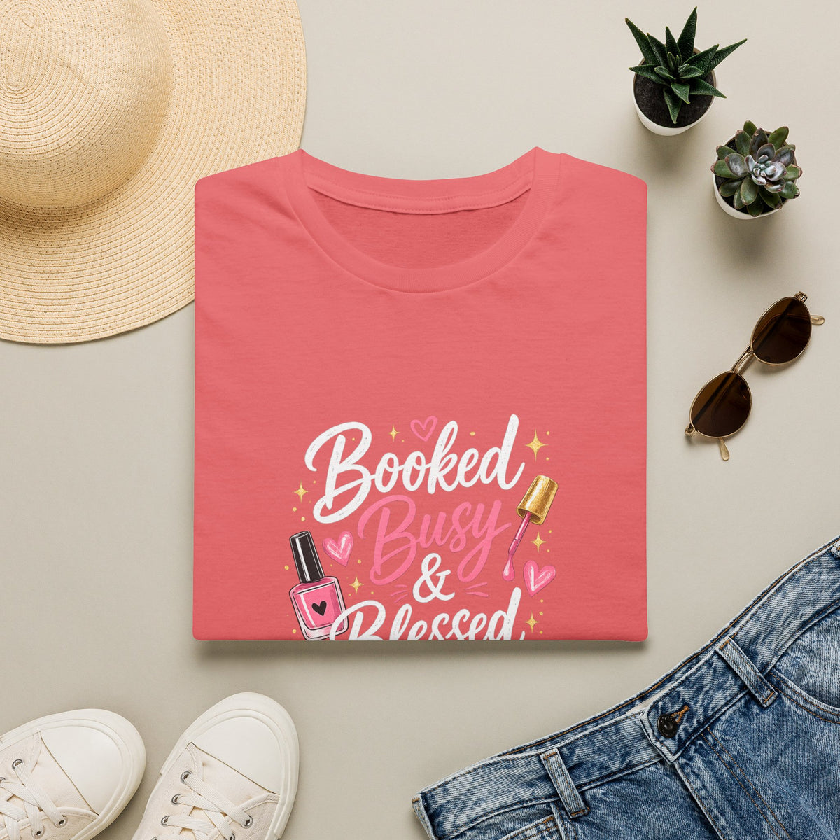 Booked Busy & Blessed Tee